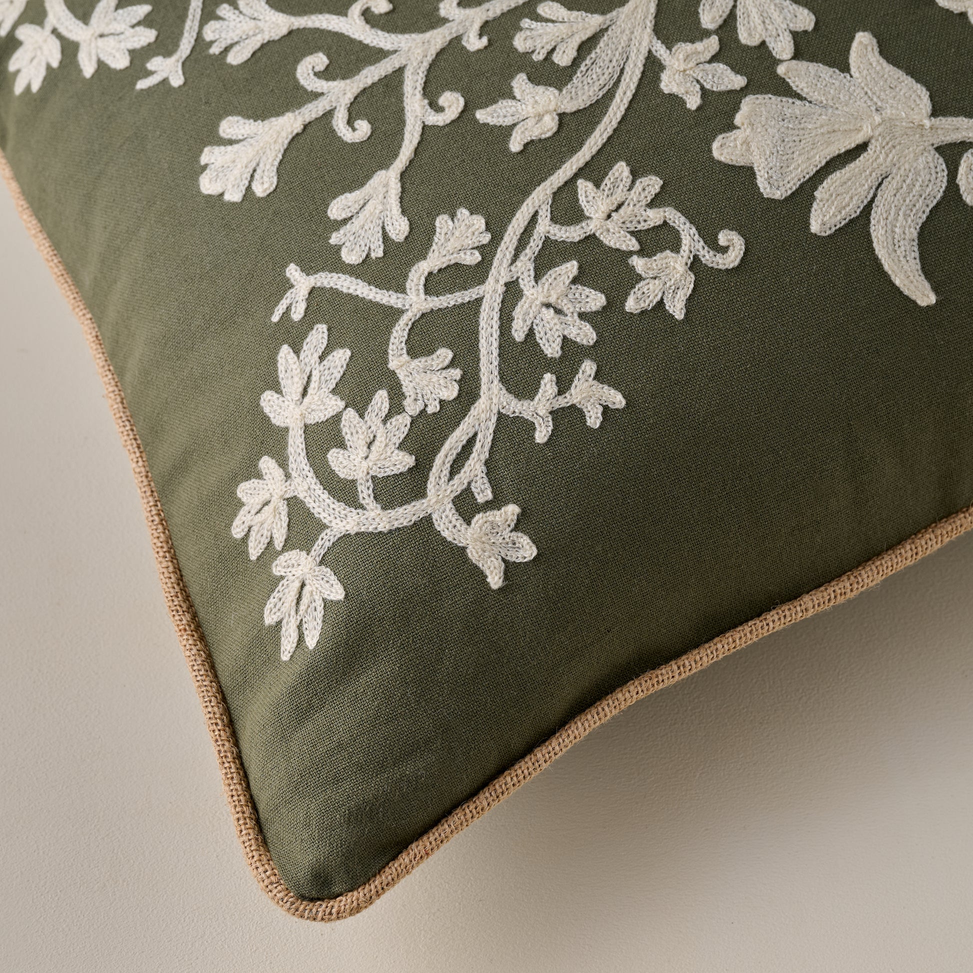 Enchanted Forest Lumbar Pillow corner up close