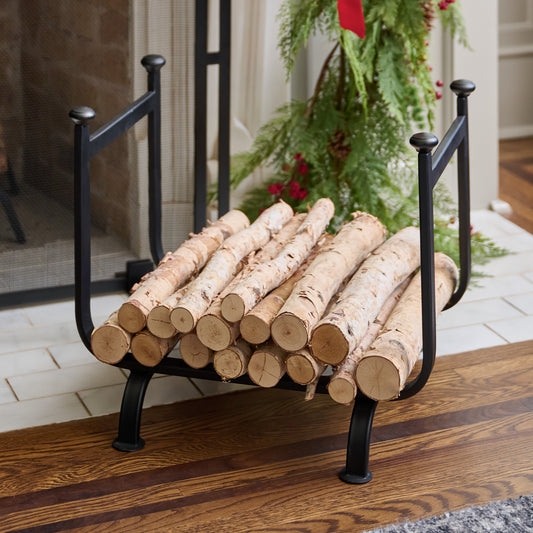 Ford Forged Log Holder shown with logs