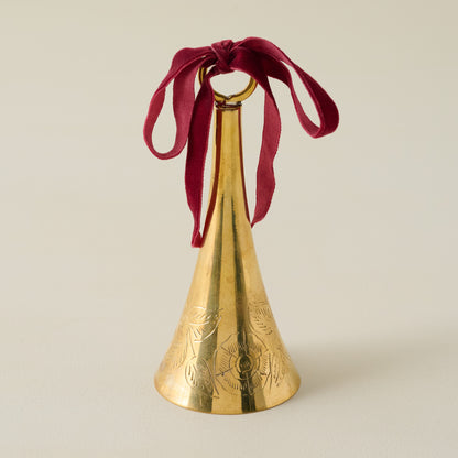 Tall Ava Etched Brass Bell