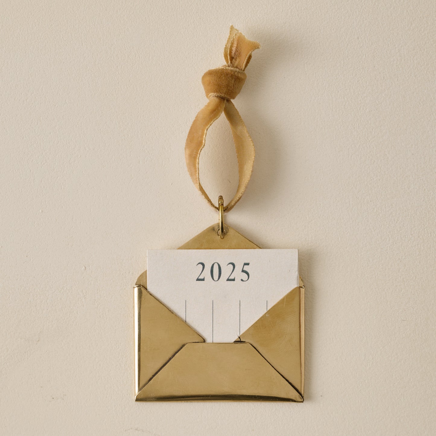 2025 Magnolia Brass Keepsake Envelope Ornament