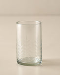 Short Marlowe Etched Glass Tumbler