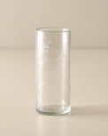 Tall Marlowe Etched Glass Tumbler