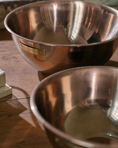 Magnolia Copper Mixing Bowl Set close up