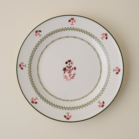 Fern Green Luna Floral Salad Plate
