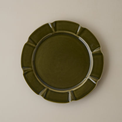 Fern Green Luna Scalloped Plate - Salad Plate