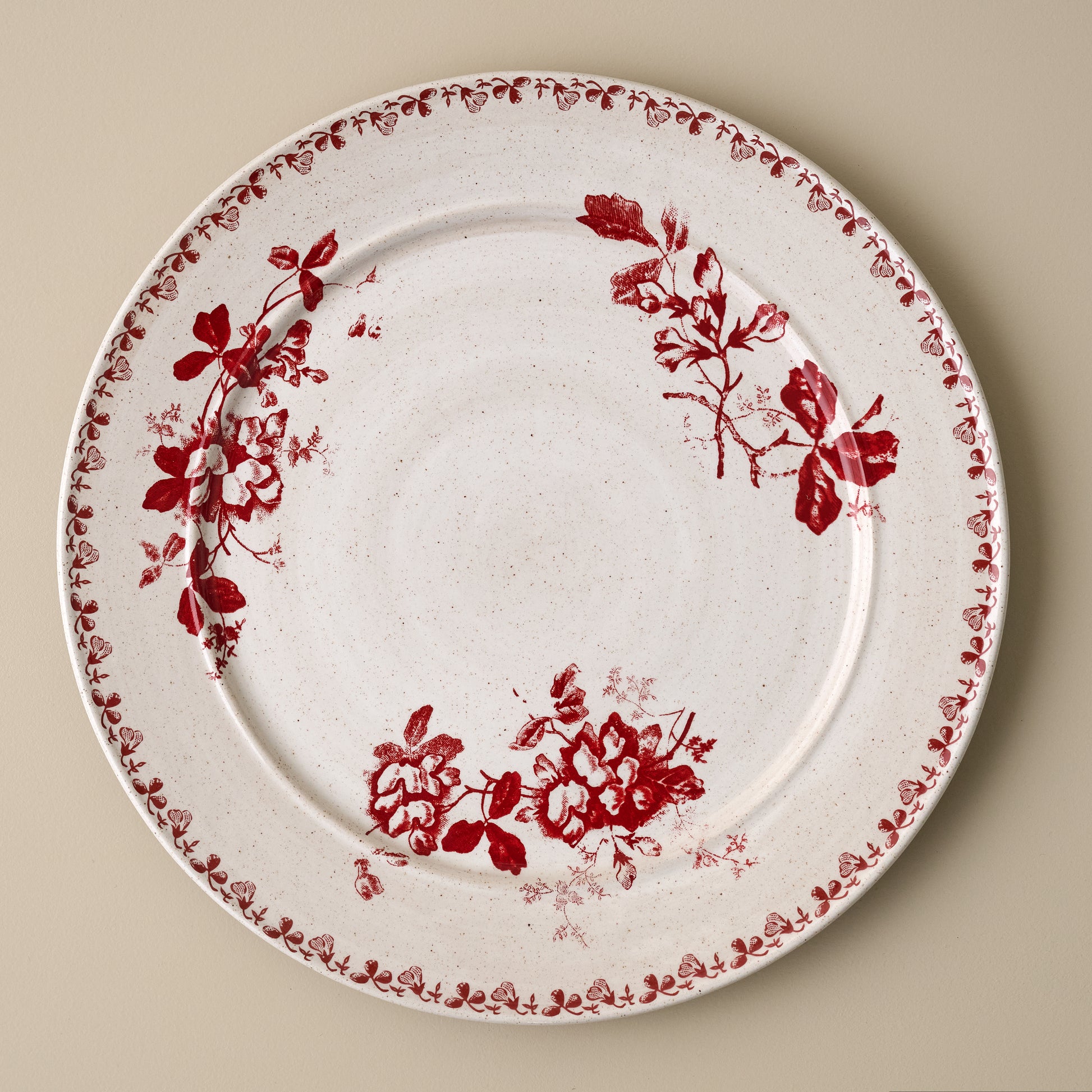 Heirloom Garden Scarlett Floral Dinner Plate