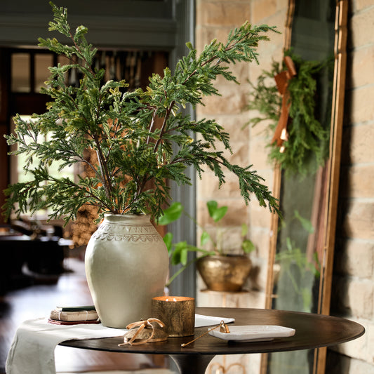 Real Touch Oversized Evergreen Pine Stem in a vase