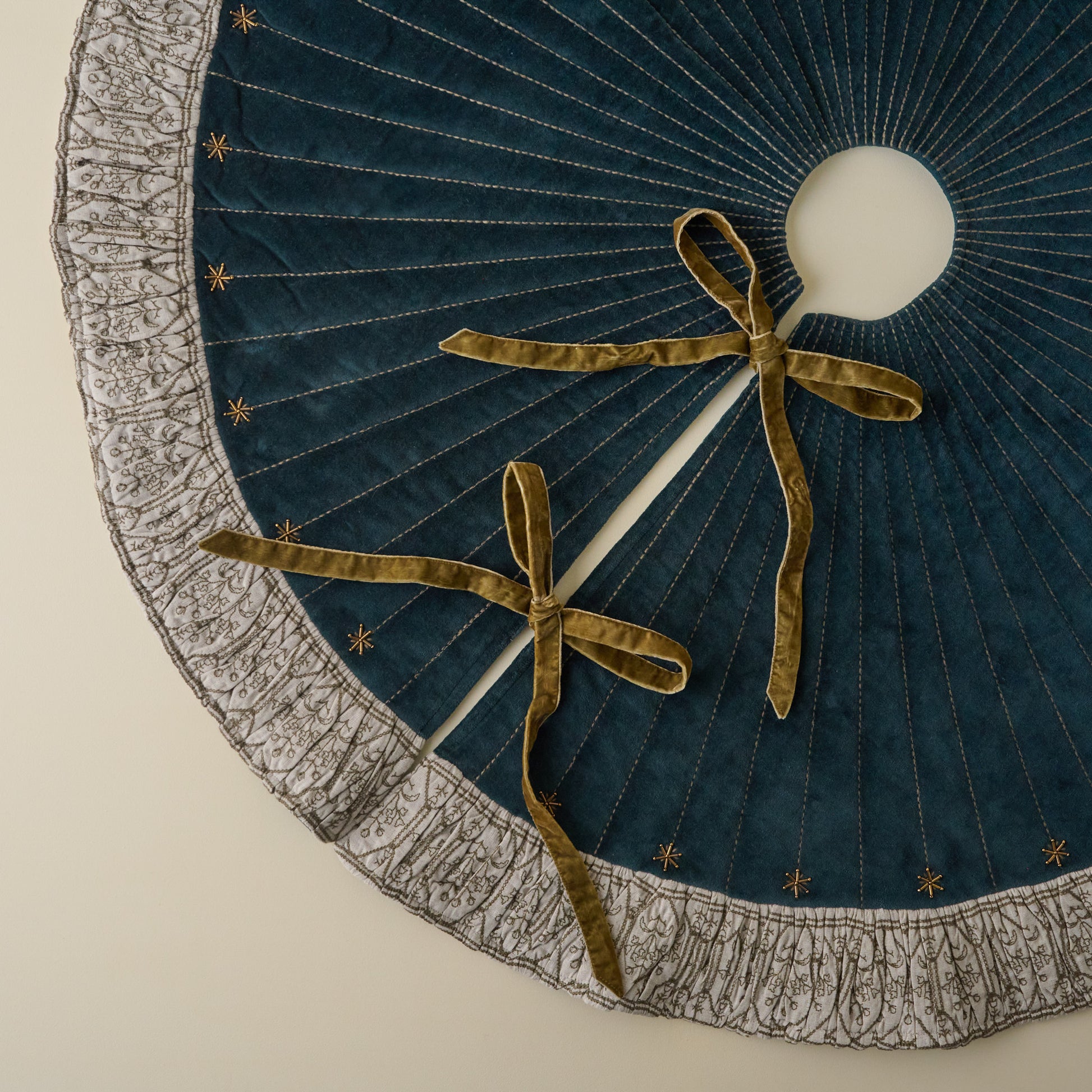Hand-Beaded Evermore Velvet Tree Skirt