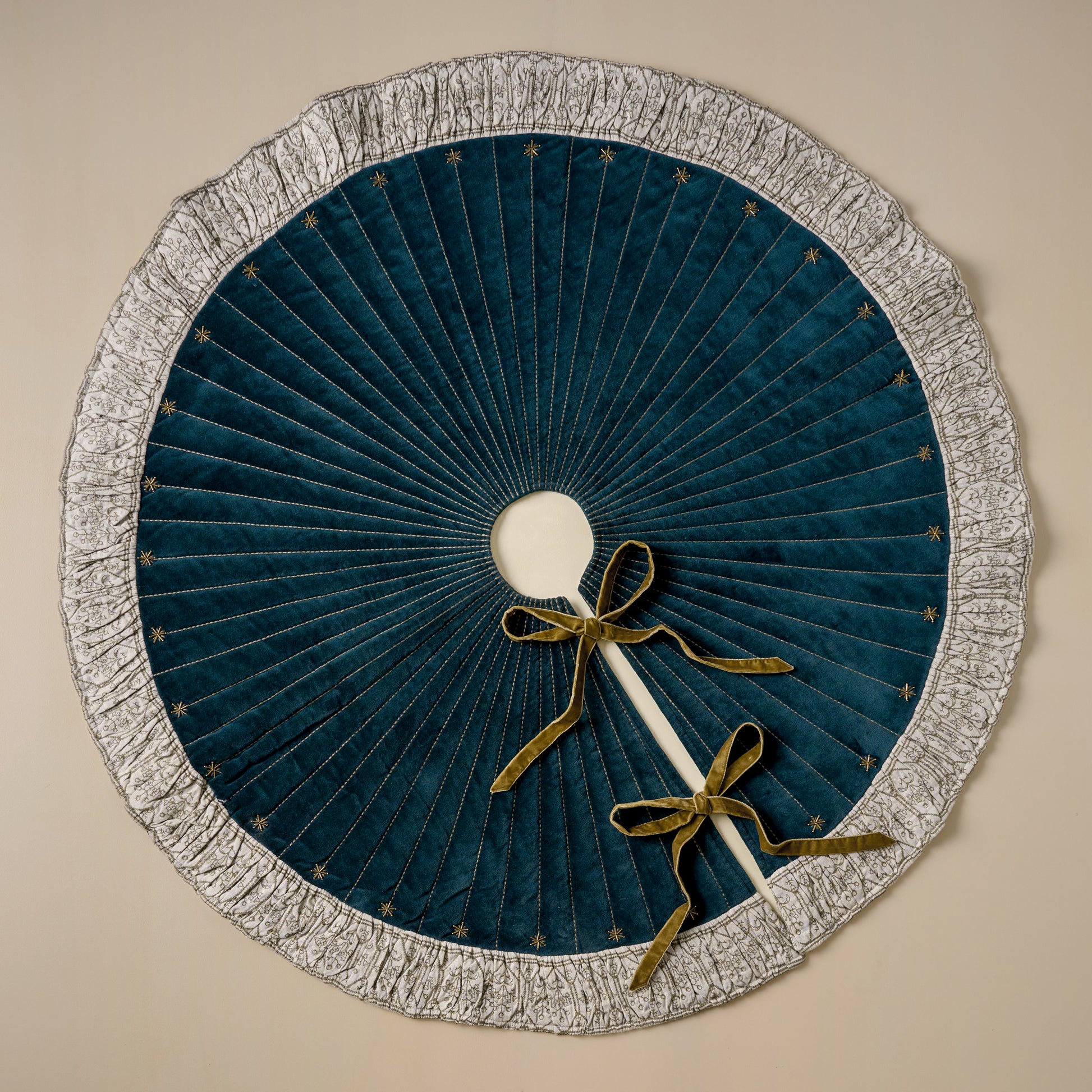 Hand-Beaded Evermore Velvet Tree Skirt