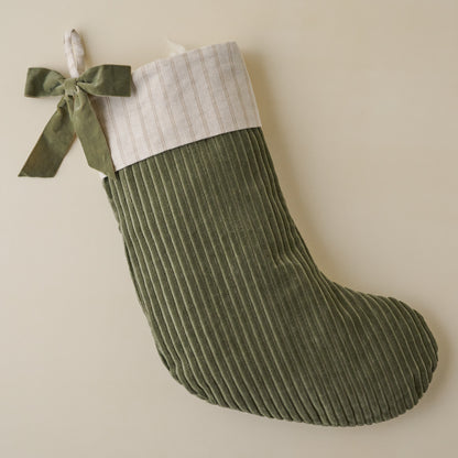 Winter Moss Channel Velvet Stocking