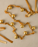 Etched Solid Brass Jingle Bell Garland