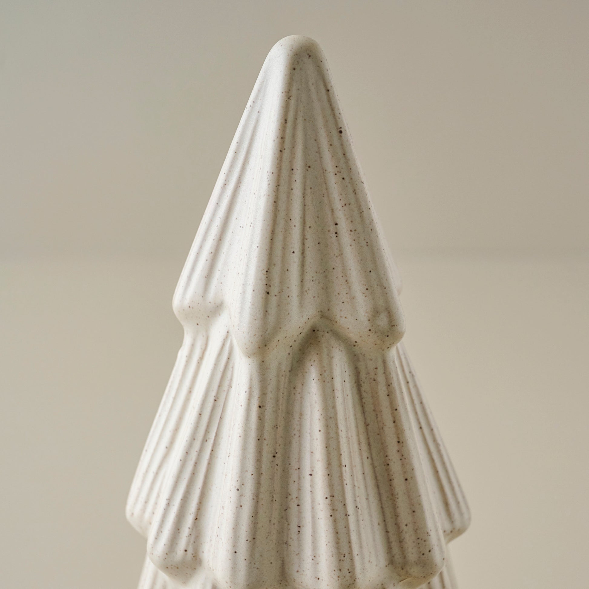 Large French White Decorative Ceramic Tree up close
