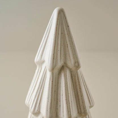 Large French White Decorative Ceramic Tree up close