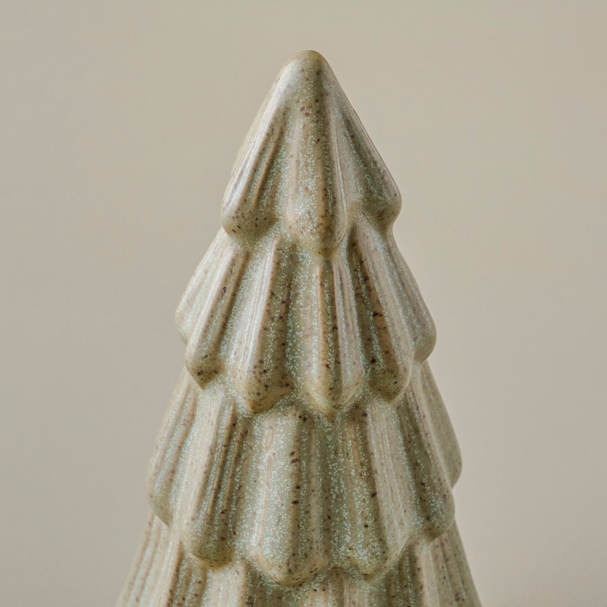 Small French Grey Decorative Ceramic Tree up close