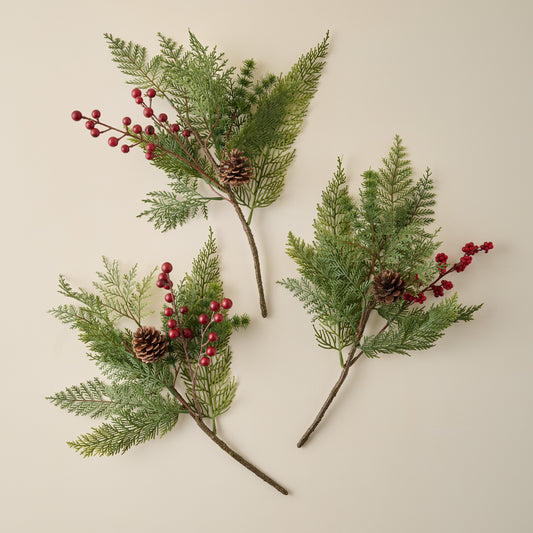 Real Touch Foraged Red Berry Pine Bundle