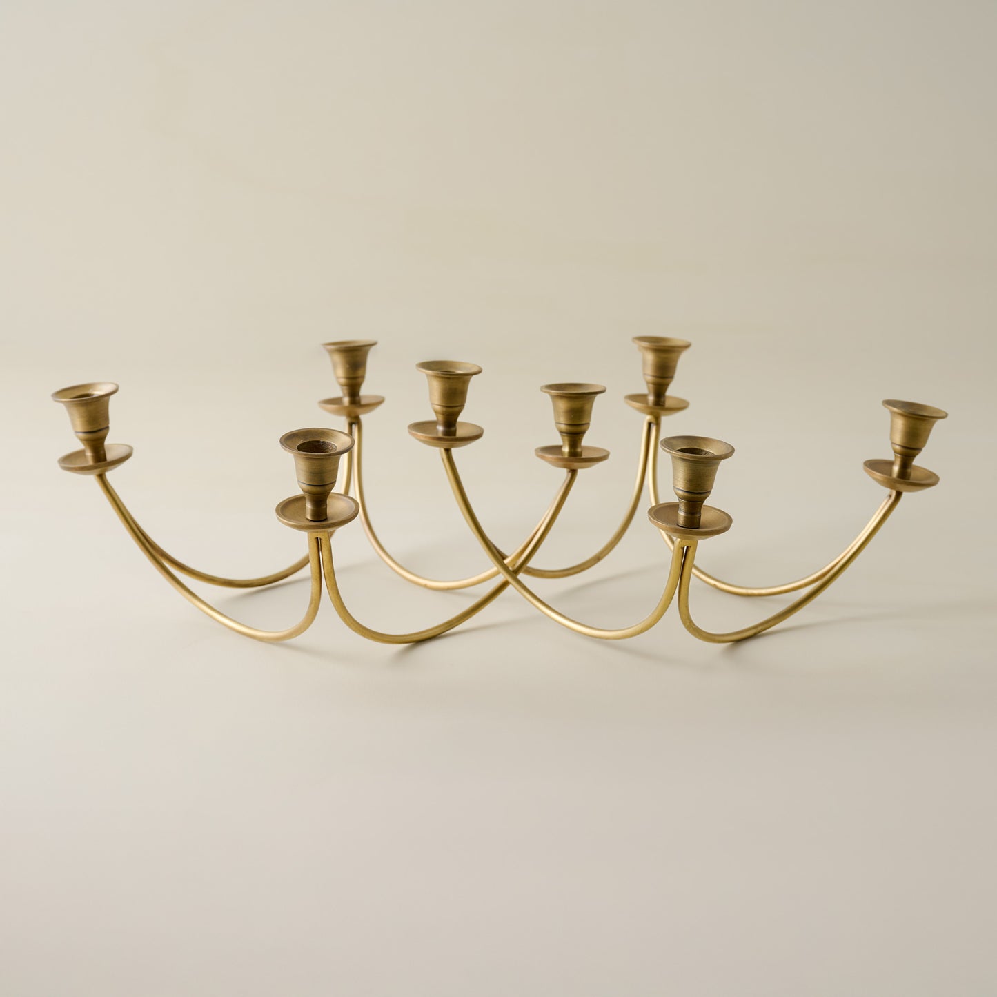 Antique Brass Stacking Candelabra with 25% overlap