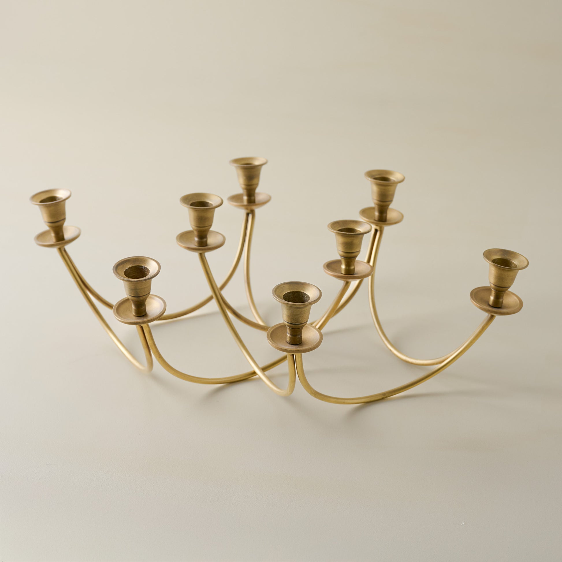 Antique Brass Stacking Candelabra with 50% overlap