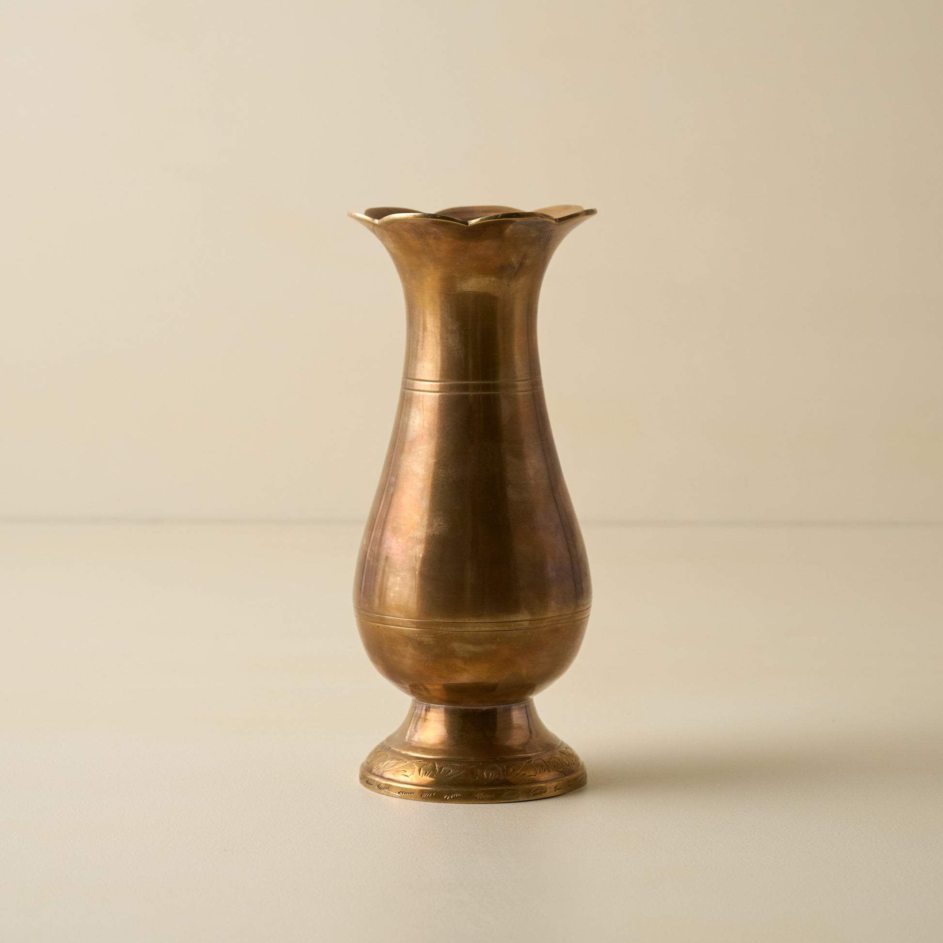 Anna Antiqued Solid Brass Vase (large)