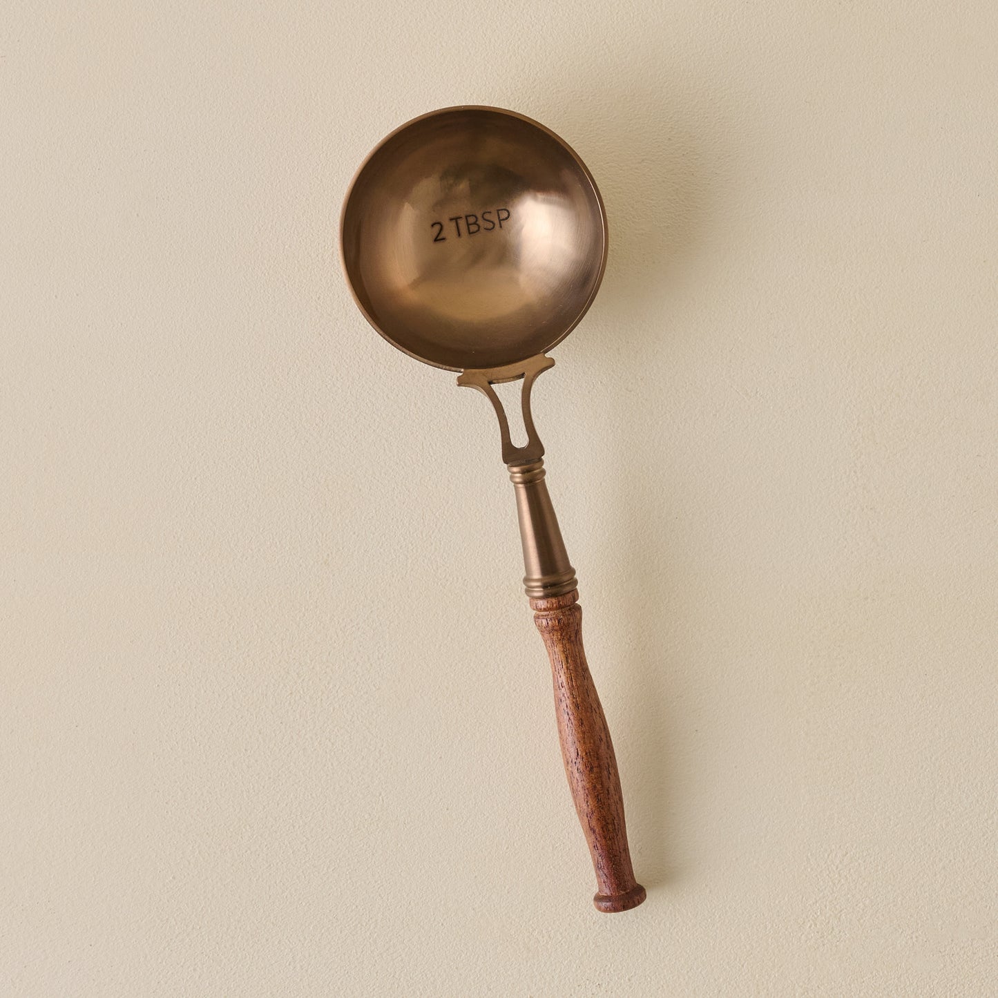 Antique Copper + Wood Coffee Scoop