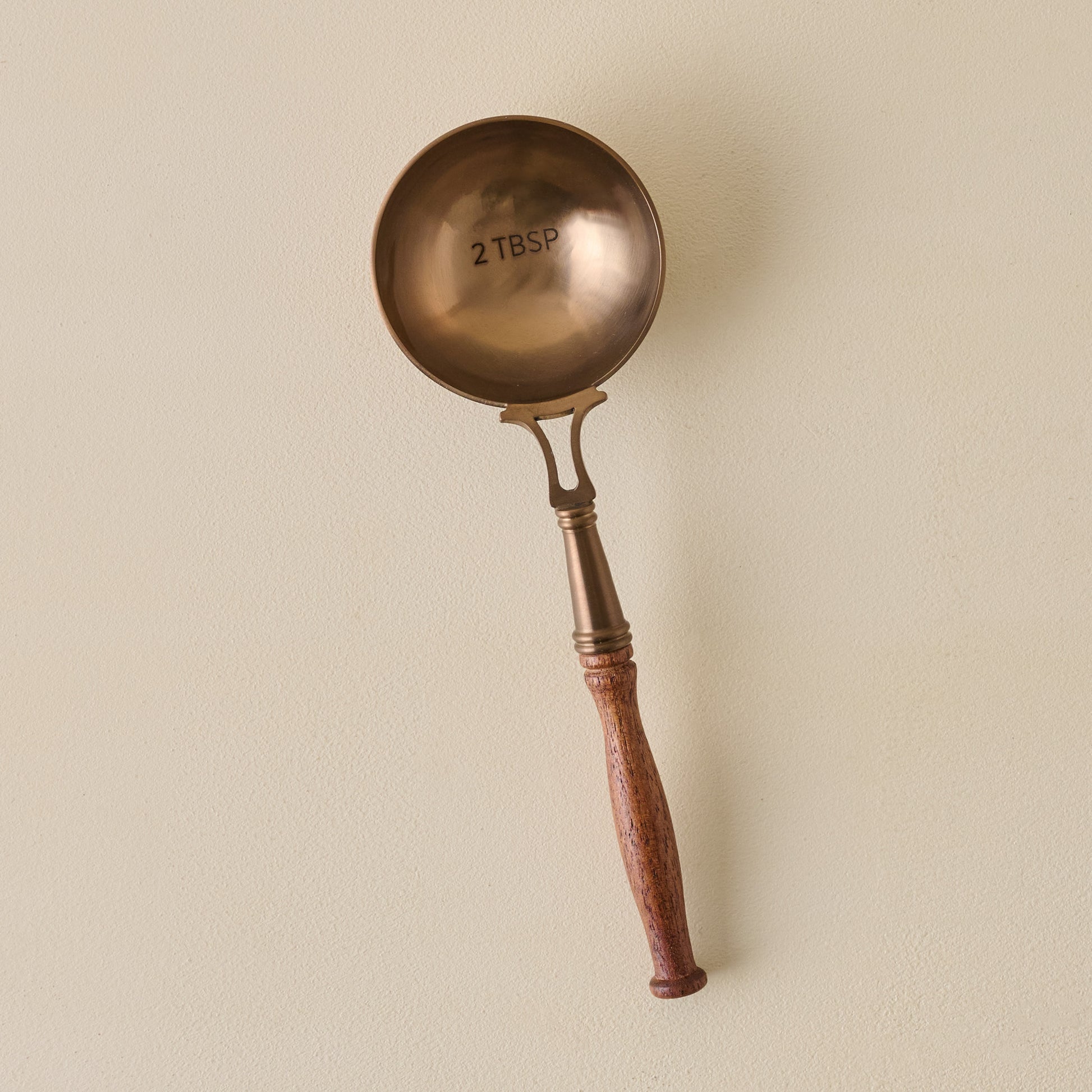 Antique Copper + Wood Coffee Scoop