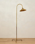 Brass Pleat Floor Lamp
