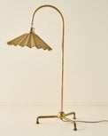 Oversized Brass Pleat Task Lamp