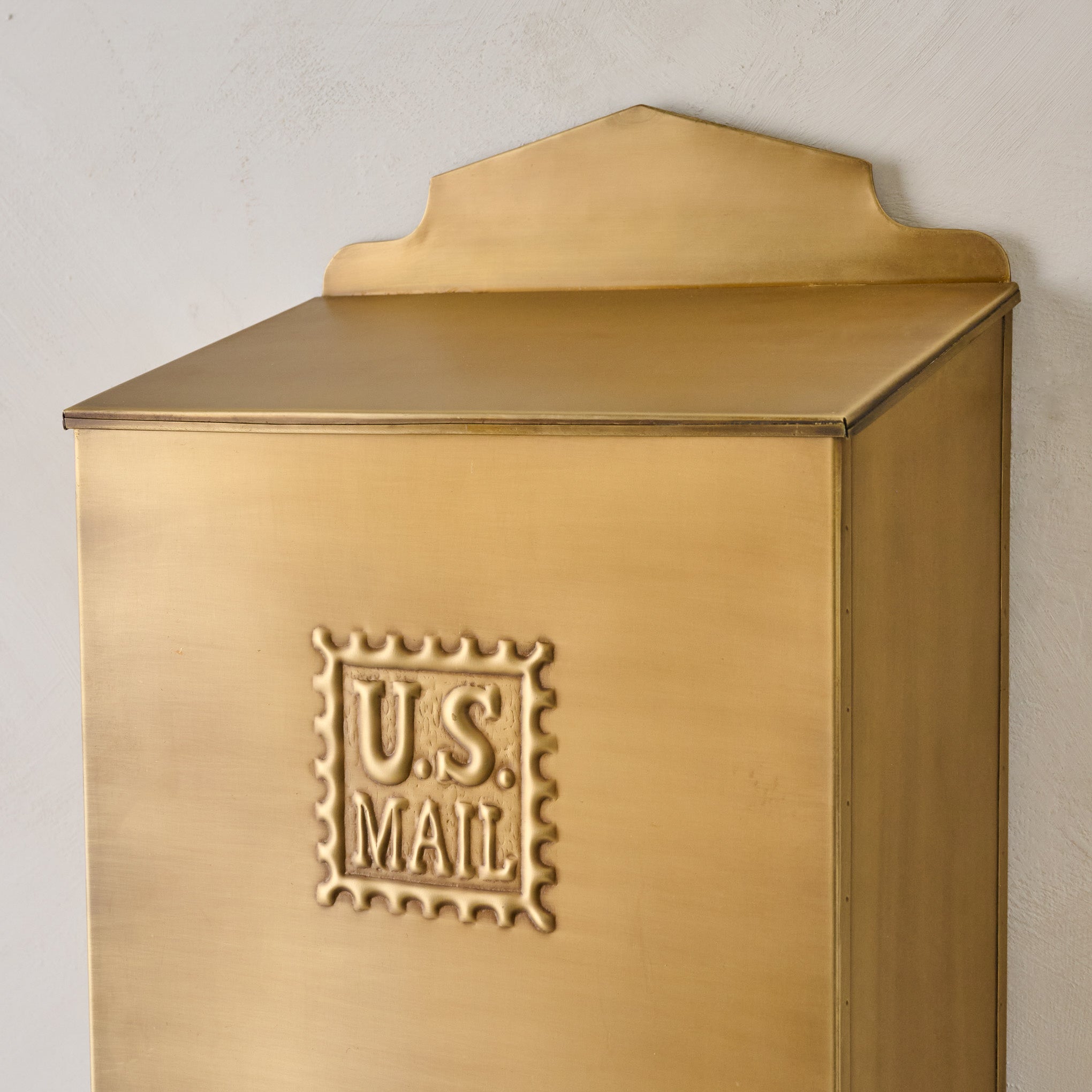 Antique Inspired Brass Mail Box - Thumbnail 3