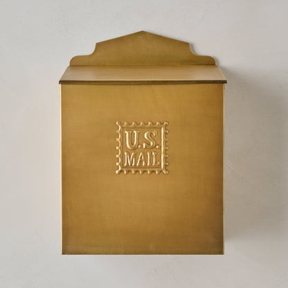 Antique Inspired Brass Mail Box