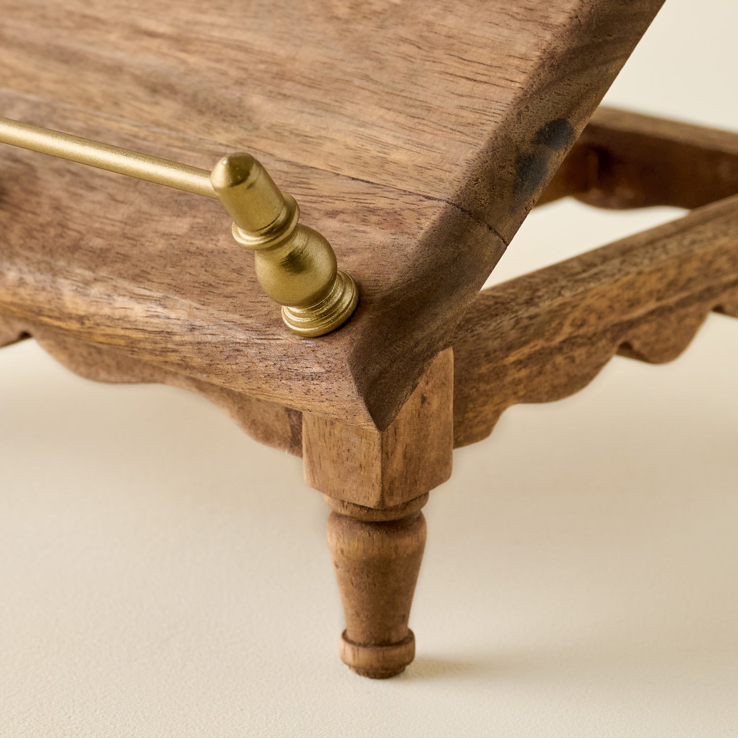 Vintage-Inspired Cookbook Holder + Riser close up view