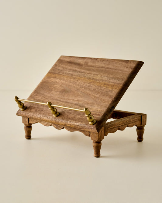 Vintage-Inspired Cookbook Holder + Riser as a cookbook holder