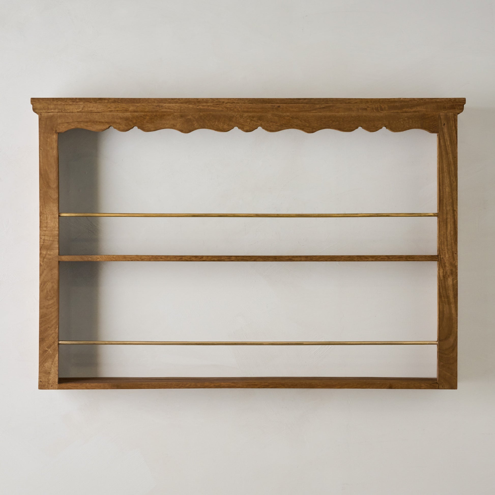 Jolene Wood and Brass Display Shelf
