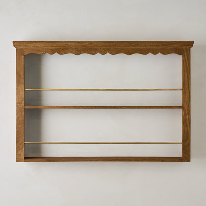 Jolene Wood and Brass Display Shelf
