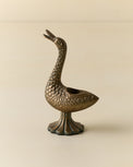 Vintage Inspired Brass Duck Taper Holder