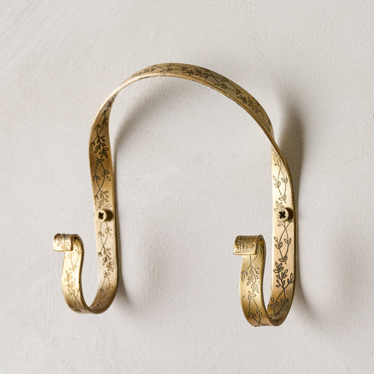 Celine Etched Brass Hook (Double)