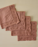 Blush Eyelet Border Napkin Set of Four