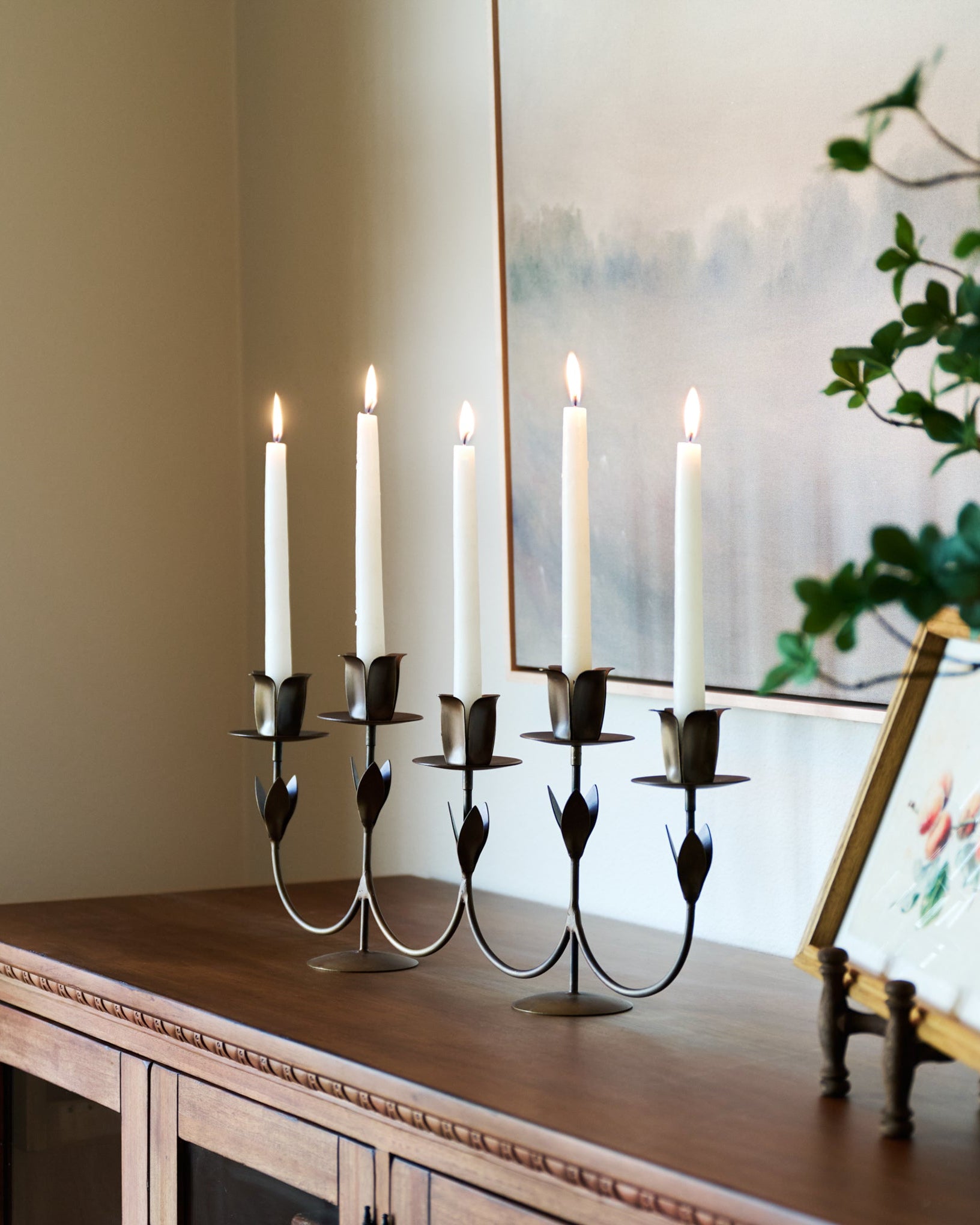 Forged Tulip Candelabra – Magnolia