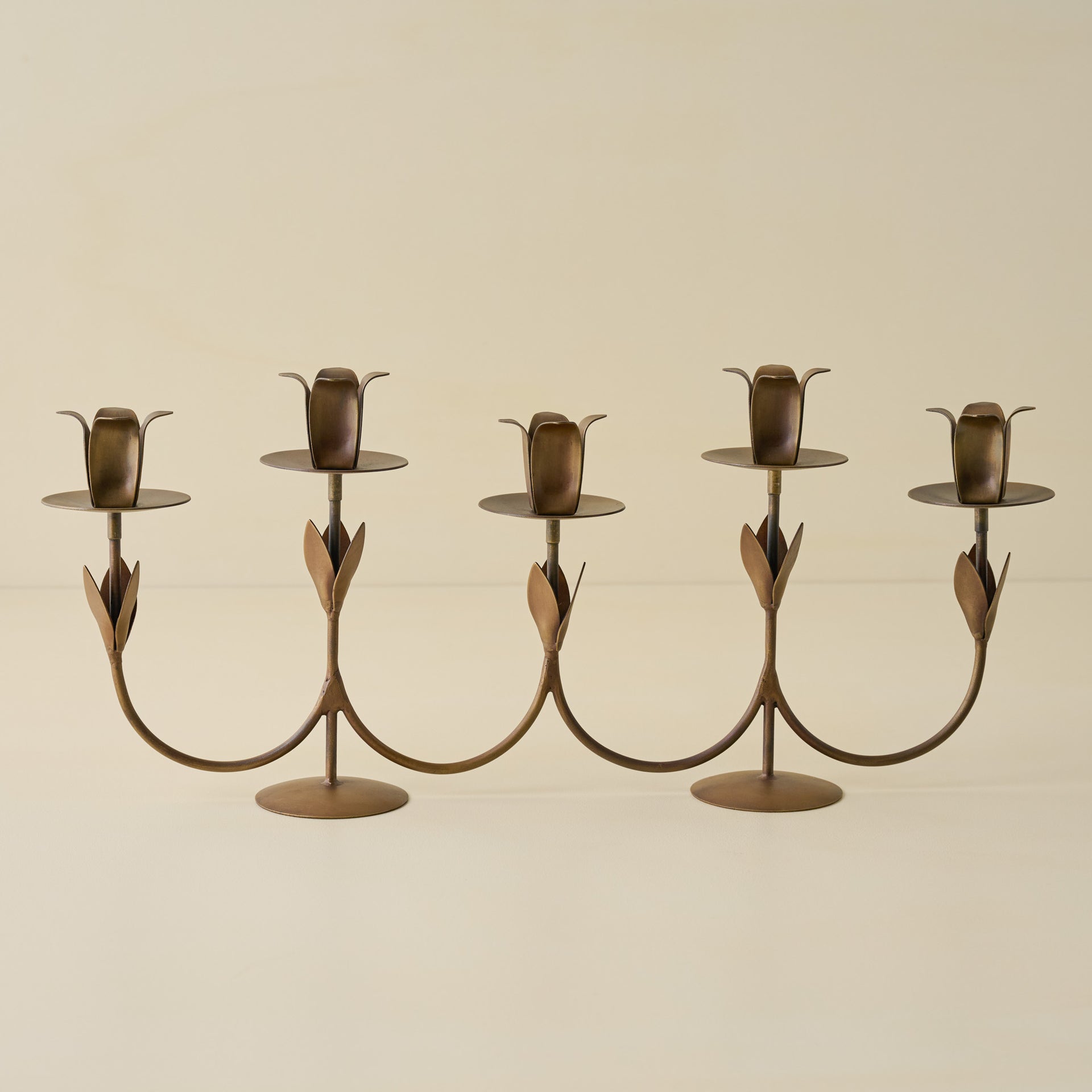 Forged Tulip Candelabra