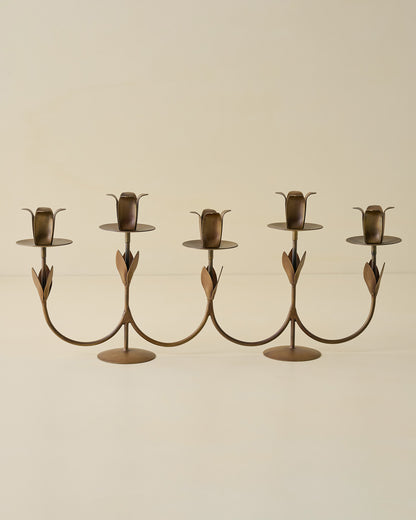 Forged Tulip Candelabra