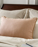 Gingham 16x24 Pillow on bed