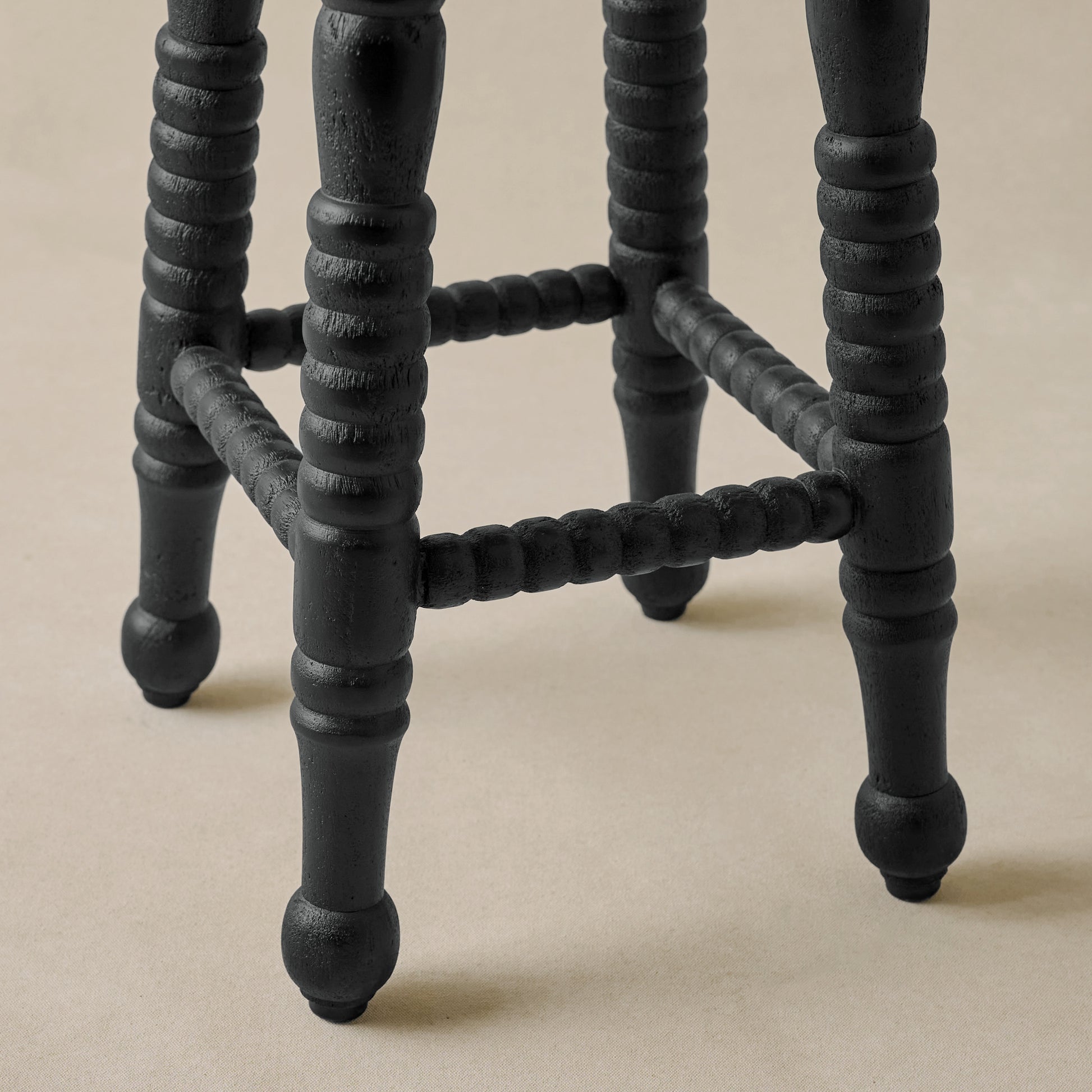 Jude Counter Stool in Black close up 