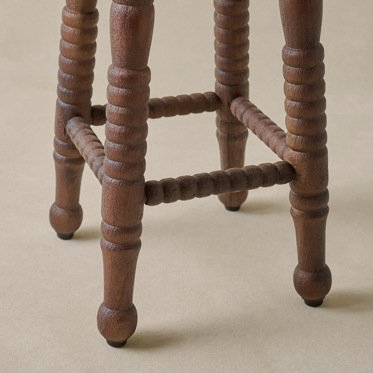 Jude Counter Stool in Dark Wood close up