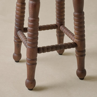 Jude Counter Stool in Dark Wood close up