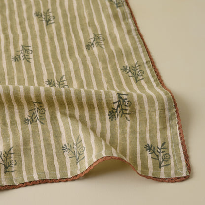 Lola Stripe Floral Napkin close up view