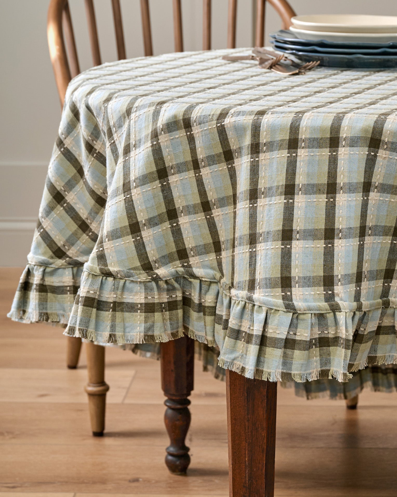 Olive Stone Round Tablecloth