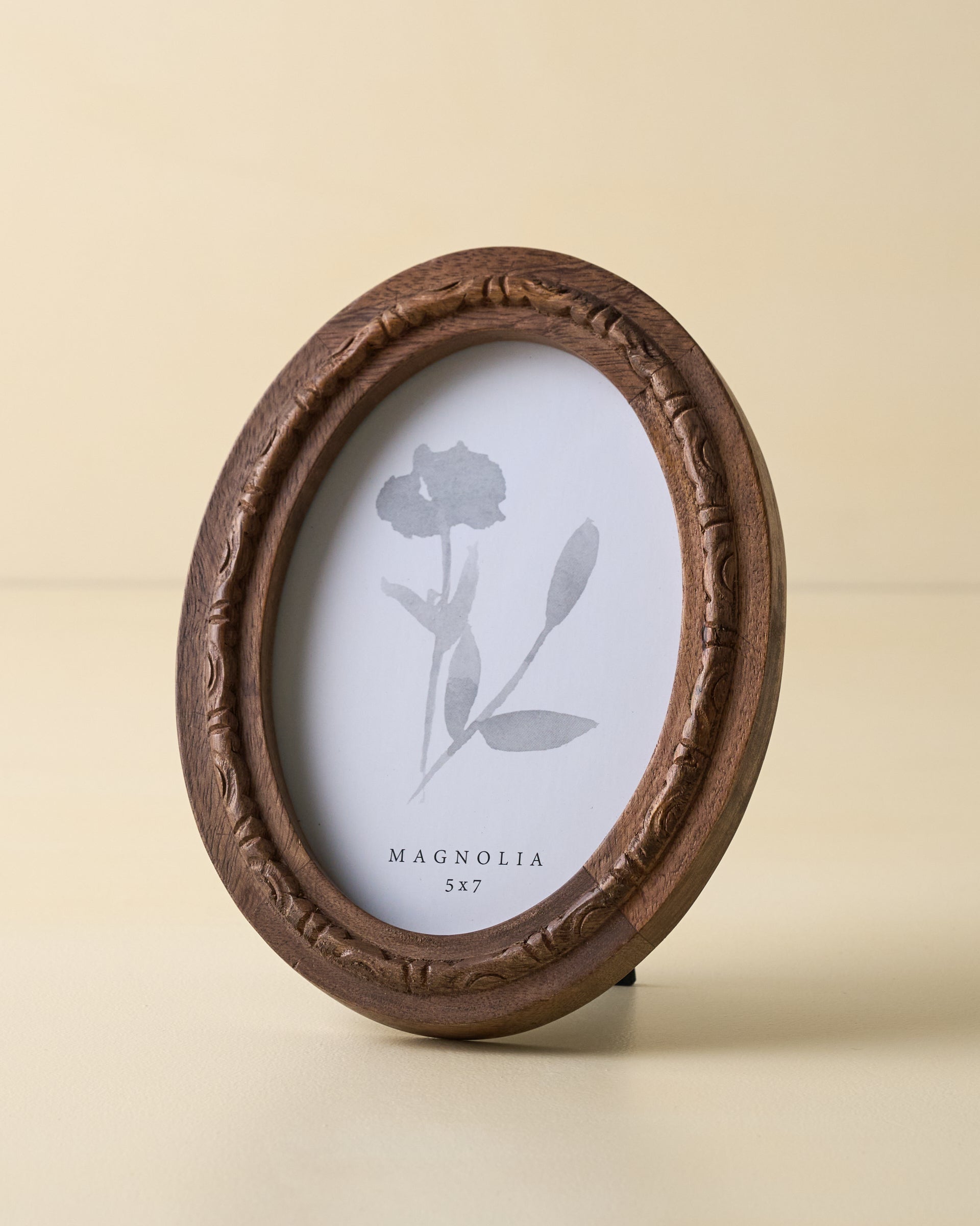 Caroline Carved Wood Oval Photo Frame - 5x7