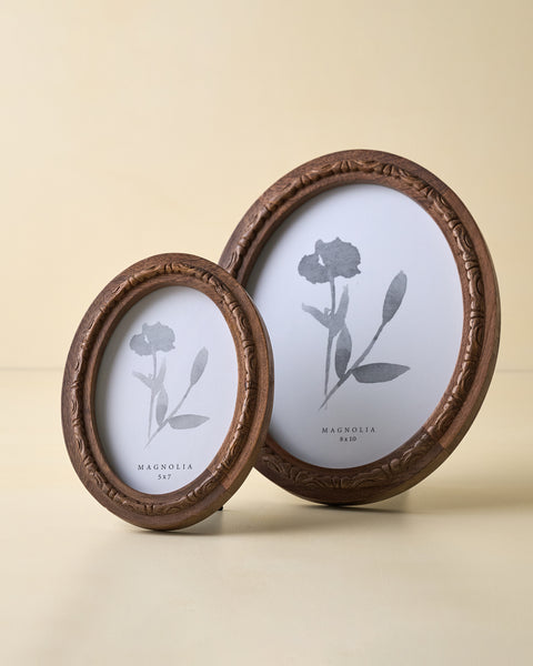Caroline Carved Wood Oval Photo Frame 8x10