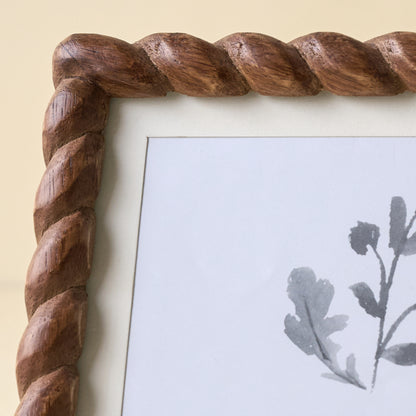 Lorrie Twisted Wood Frame close up spiral wood frame