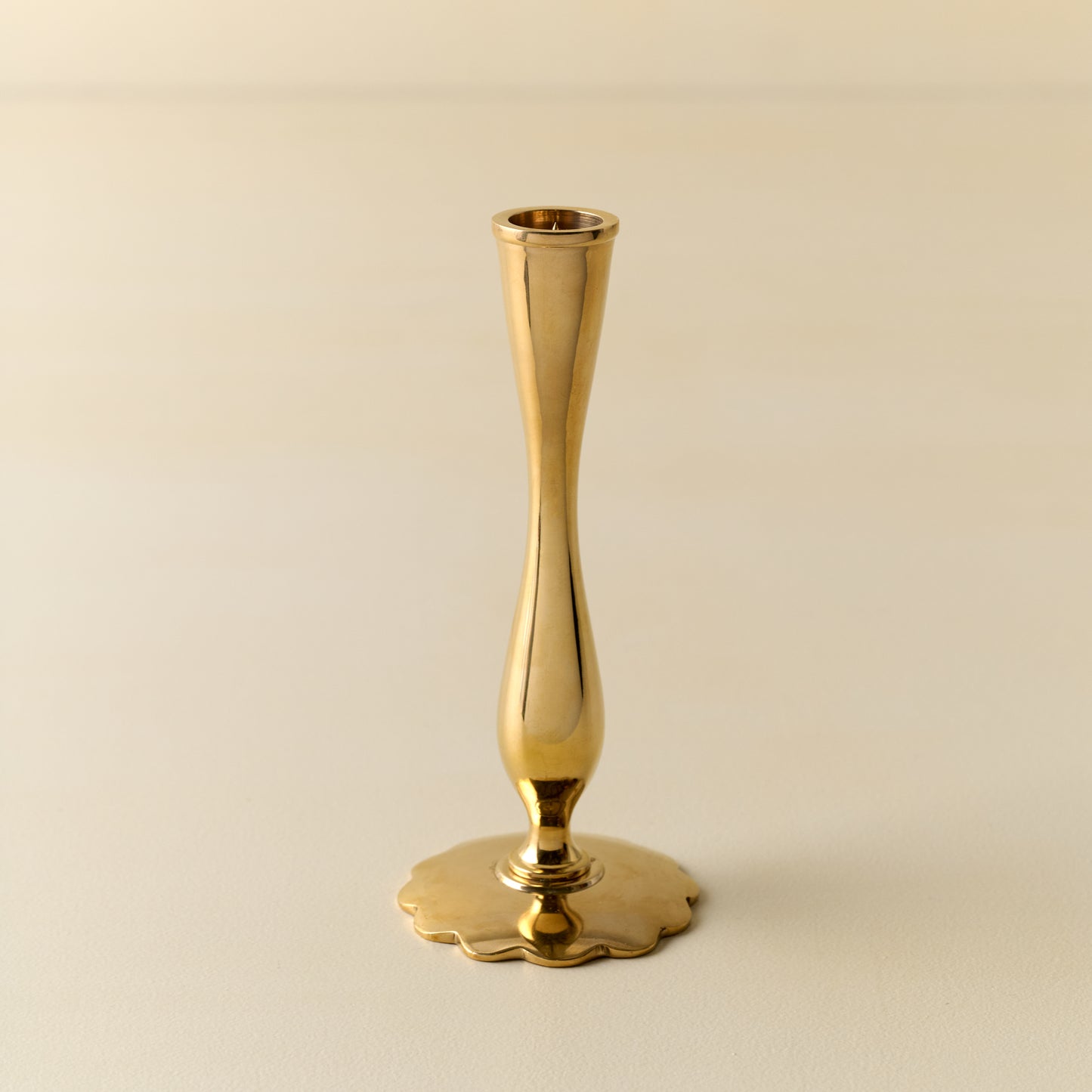 Eden Solid Brass Tulip Taper Holder - Small