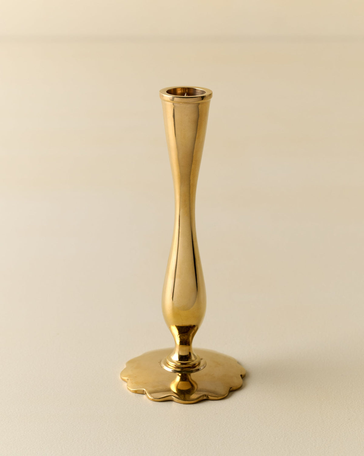 Eden Solid Brass Tulip Taper Holder - Small