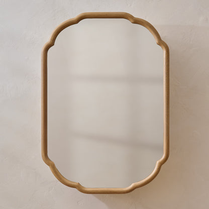 Greer Wood Scalloped Medicine Cabinet (Aged Natural)